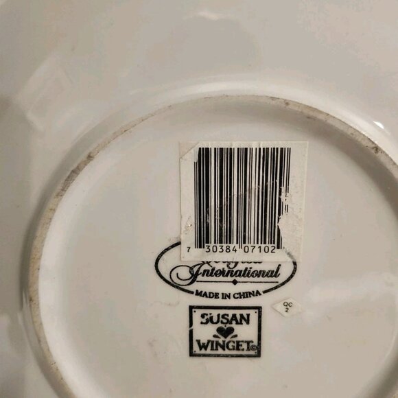 Certified International Susan Winget Halloween Pumpkin Dessert/Pie Plate 8-3/8” - Picture 3 of 3